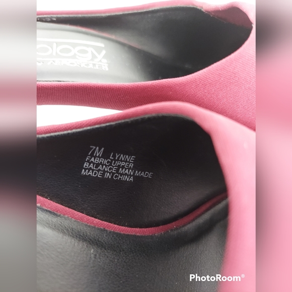 Aerology by Aerosoles Open Toe Heeled Burgundy Sandals Women's Size 7M - Picture 7 of 8